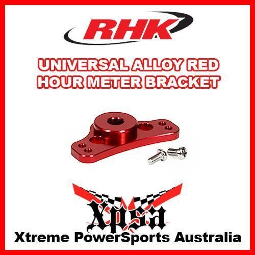 RHK UNIVERSAL BILLET ALLOY HOUR METER BRACKET ANODIZED RED DIRT BIKE MX