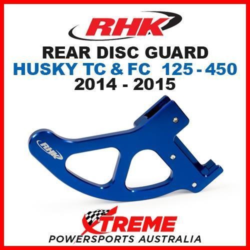 RHK MX ALLOY REAR DISC GUARD BLUE HUSQVARNA TC FC 125 250 350 450 2014-2015 MOTO