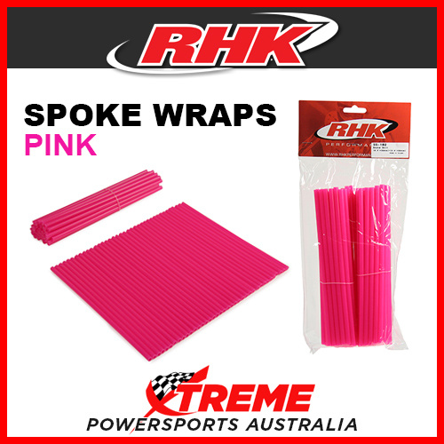 RHK Pink Front & Rear Spoke Wraps Skins 21/19" Wheel MX Dirt Bike Off Road