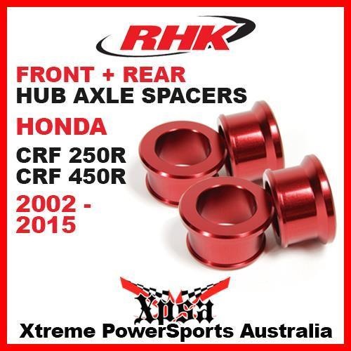 RHK REPLACEMENT AXLE SPACER FRONT + REAR CRF250R CRF 250R CRF450R 450R 02-15 RED