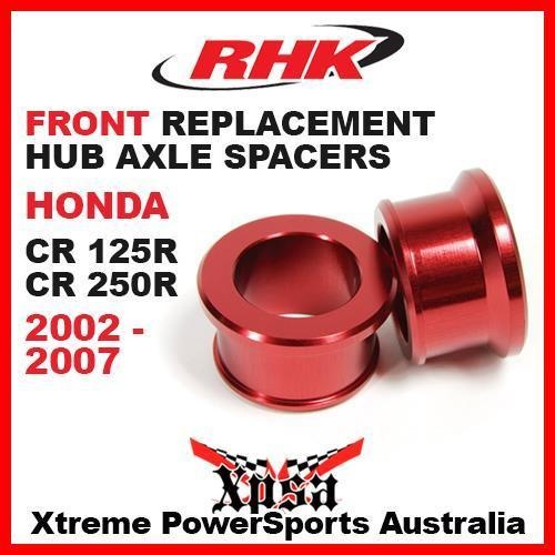 RHK REPLACEMENT AXLE SPACER FRONT HONDA CR125 CR 125 CR250 CR 250 2002-2007 RED
