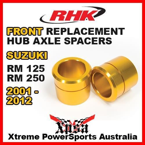RHK REPLACEMENT AXLE SPACER FRONT For Suzuki RM125 RM250 RM 125 250 2001-2012 GOLD