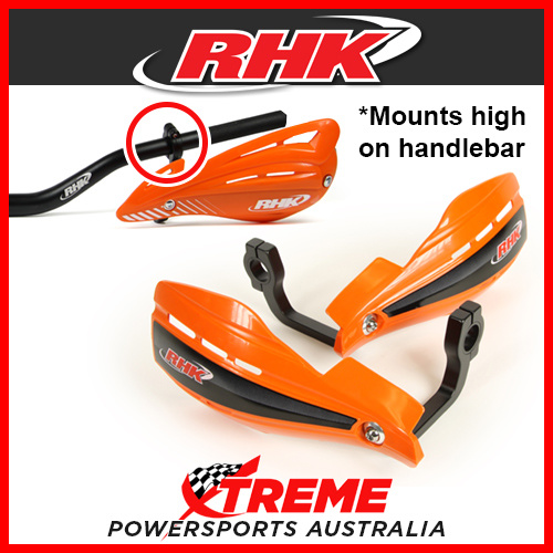 RHK XS Orange Universal Handguards Hand Guard Set, High Mount 7/8" Handlebar