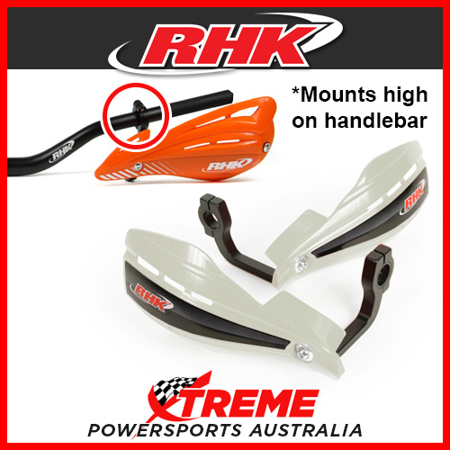 RHK XS White Universal Handguards Hand Guard Set, High Mount 7/8" Handlebar