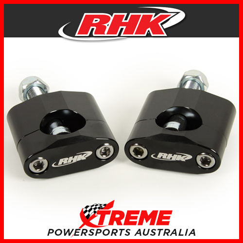 RHK Black 1-1/8" Tapered 35mm Bar Riser Upgrade from 7/8" Rubber Style 12mm Bolt