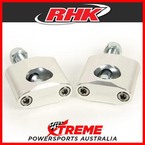 RHK Silver 1-1/8" Tapered 35mm Bar Riser Upgrade from 7/8 Rubber Style 12mm Bolt