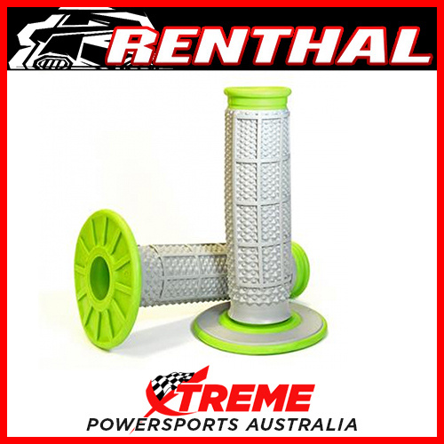 Renthal Mx Grips Green Tapered Half Waffle/Diamond Dirt Bike Motorcycle