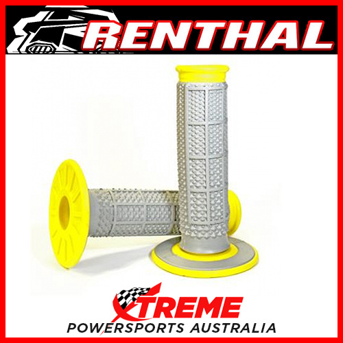 Renthal Mx Grips Yellow Tapered Half Waffle/Diamond Dirt Bike Motorcycle  