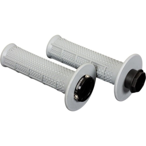 Renthal MX Original Lock-On Grips Soft Grey Tapered Half Waffle G238