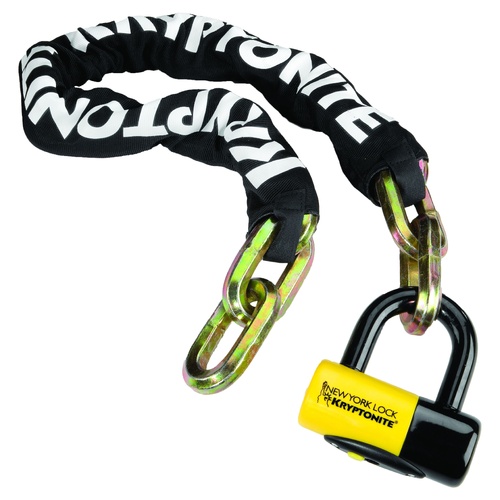 Kryptonite 14mm Chain & 15mm Shackle Fahgettaboudit 1410 Disc Lock