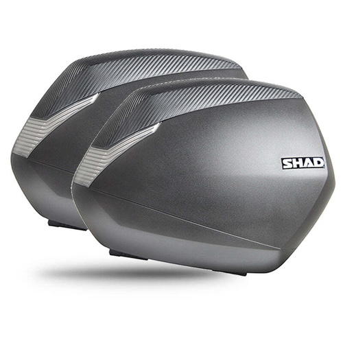Shad SH36 Pair of Motorcycle Cruiser Panniers 36 Litres Carbon-Look Color Panels