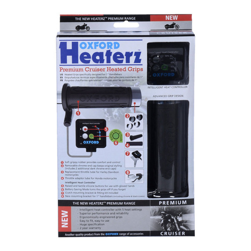 Oxford HotGrips Premium Cruiser (1inch Bar) with V8 Switch