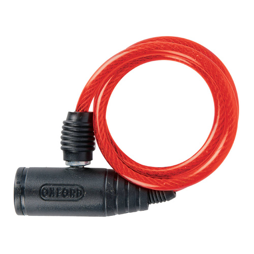 Oxford Bumper Cable Lock 6mm x 600mm - Red