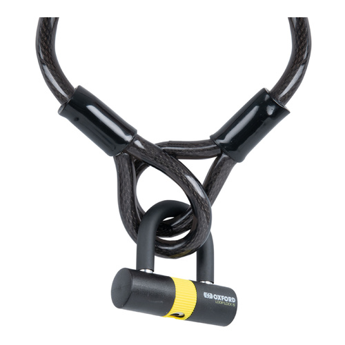 Oxford Loop Lock 15 & Padlock (2.0M x 15mm Cable)