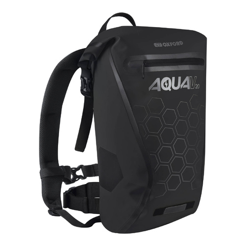 Oxford Black Backpack Aqua V20
