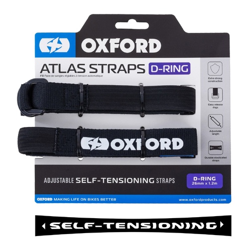 Oxford Black Pair Atlas D-ring 26mm X 1.2m