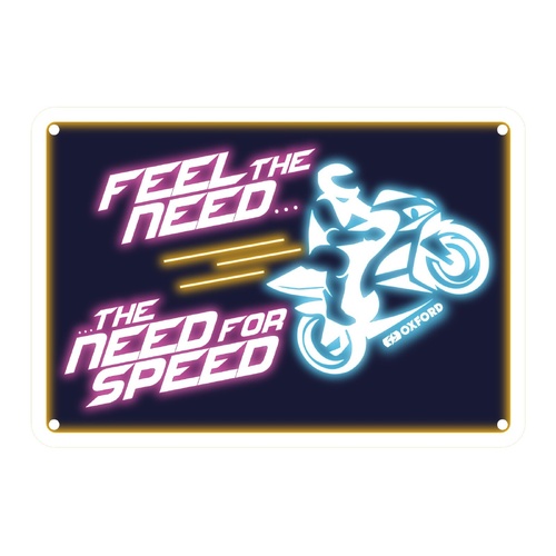Oxford Garage Metal Sign: "Feel the Need  The Need for Speed"