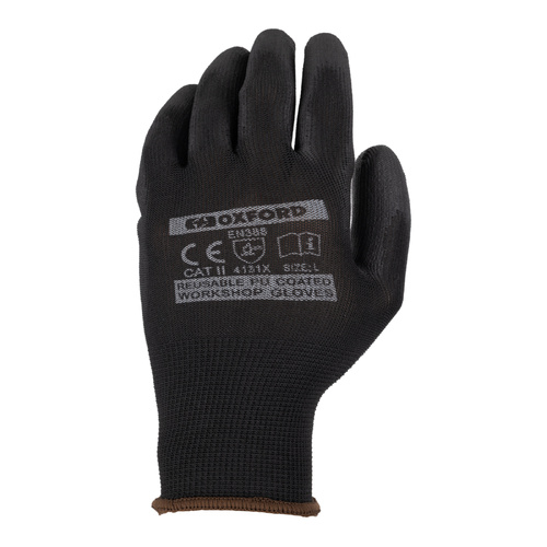 Oxford Workshop Gloves PU-Coated (M) [Pack of 3]