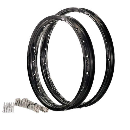 DID Black Front/Rear OEM Rim & Bulldog Spoke Set for Gas Gas MC 300 2025-2025