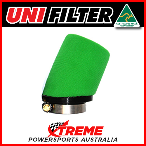 76mm Uni Pod Filter Green Angled Foam MX Motorcycle Pit Bike Go-Kart 76x100x92