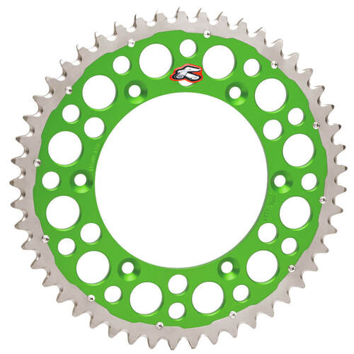 Renthal 50T Green Twinring Steath Rear Sprocket for Kawasaki KLX250R 1994-2007