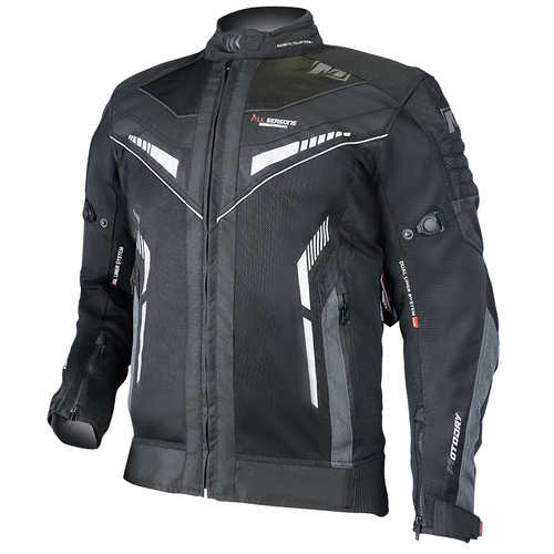 Motodry Black All Seasons Dual-Liner Mens Jacket S
