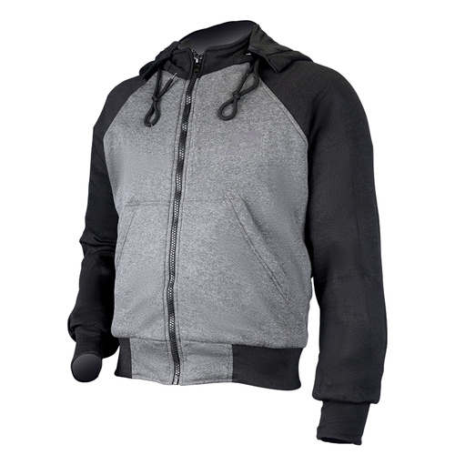 Motodry Mens Black/Grey Kevlar Street Hoodie S