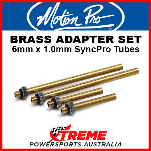 Motion Pro SyncPro Brass Adapter Set, 2 Long, 2 Short 6mmxP1.0mm Tubes 08-080040