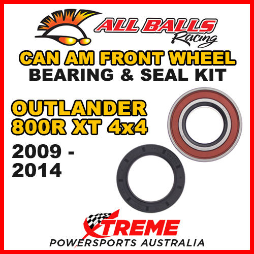 25-1516 ATV FRONT WHEEL BEARING KIT CAN AM OUTLANDER 800R XT 4X4 2009-2014