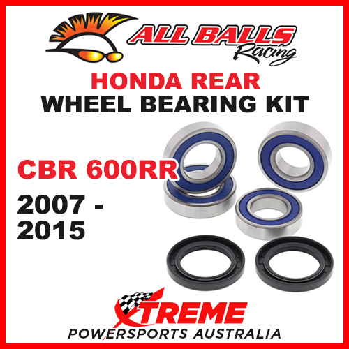 All Balls 25-1563 Honda CBR600RR CBR 600RR 2007-2015 Rear Wheel Bearing Kit