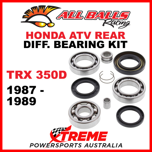 25-2011 HONDA TRX350D 1987-1989 ATV REAR DIFFERENTIAL BEARING & SEAL KIT