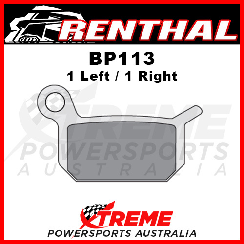 Renthal KTM65 SX 65SX 2004-2008 RC-1 Works Sintered Rear Brake Pad BP113 