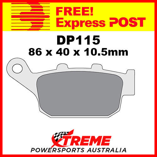 DP Brakes Honda CBR250R ABS 2011-2013 Sintered Metal Rear Brake Pad