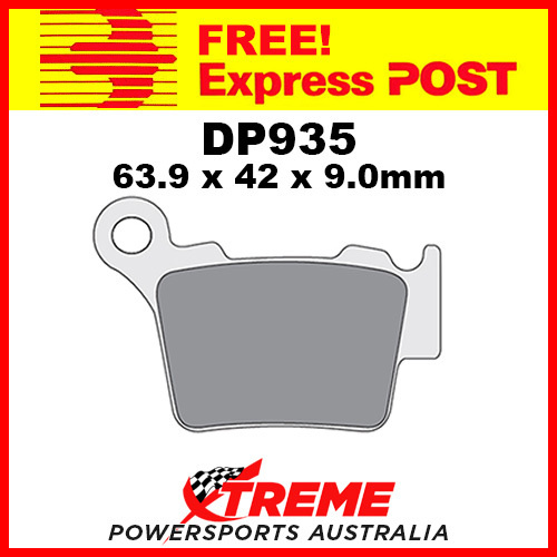 DP Brakes KTM 125 SX SX125 2004-2018 Sintered Metal Rear Brake Pad