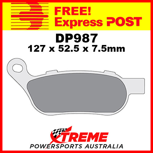 HD FXSTC Softail Custom 08-10 DP Brakes Sintered Metal Rear Brake Pad