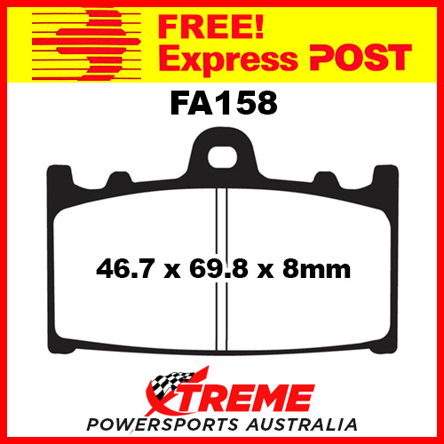 for Suzuki GSX-R750 2000-2003 Sintered Street/Trackday Front Brake Pad EPFA158HH EBC