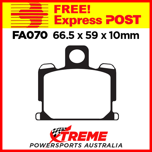 Yamaha XS 1100 S 81 EBC Organic Front Brake Pads FA070