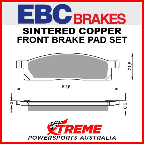 Yamaha TT-R125 125 2000-2014 Sintered Copper Front Brake Pad FA119R