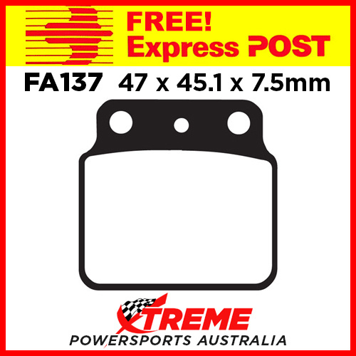 Kawasaki KSF 400 03-05 EBC Organic Carbon Rear Brake Pads, FA137TT