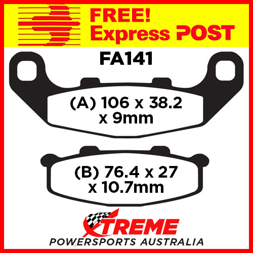 Kawasaki ZXR 250 89-90 EBC Organic Rear Brake Pads, FA141