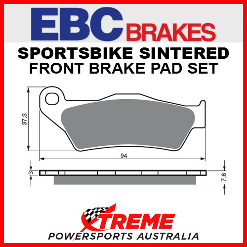 EBC Yamaha YZF-R125 2009-2012 Sportsbike Sintered Front Brake Pad FA181HH