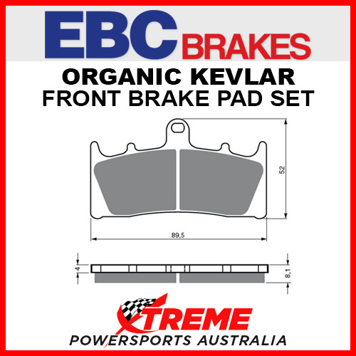 EBC for Suzuki GSX-R750 1994-1999 Organic Front Brake Pads FA188