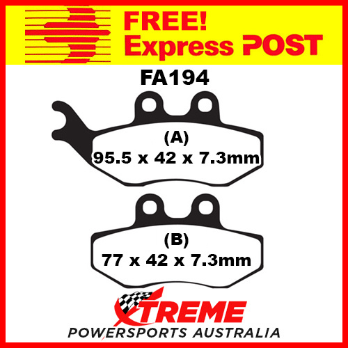 Beta RR 50 Enduro 08-14 EBC Front Organic Brake Pads, FA194