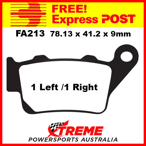 BMW F 650 CS Scarver 00-03 EBC Rear Organic Brake Pads, FA213