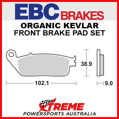 EBC Triumph 800 Tiger 2011-2015 Organic Front Brake Pad FA226