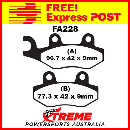 Yamaha YBR 125 ED Brasil 06-08 EBC Front Organic Brake Pads, FA228