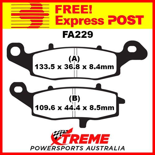 Kawasaki KLR 650 C1-C10 95-04 EBC Front Organic Brake Pads, FA229