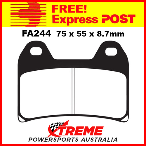 Aprilia SL 1000 Falco 00-04 EBC Organic Front Brake Pads, FA244