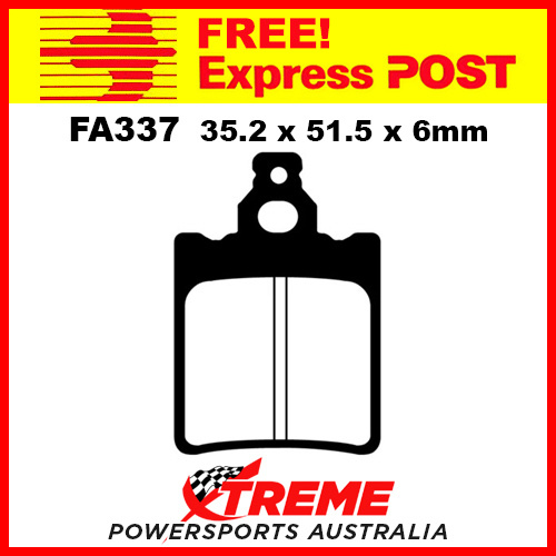 Aprilia 280 R Climber 92-93 EBC Sintered Copper Rear Brake Pads, FA337R