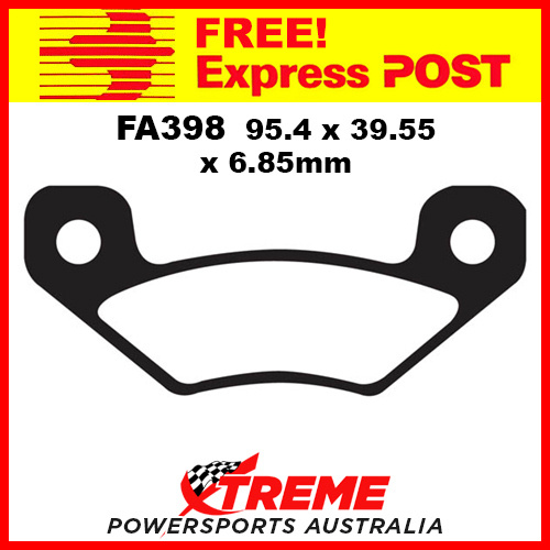 Can Am DS 450 XXC/XXM 10-14 EBC Sintered Copper Rear Brake Pads, FA398R